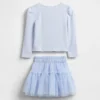 Ensemble pour bébé & enfant en maille côtelée et tulle