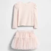 Ensemble pour bébé & enfant en maille côtelée et tulle