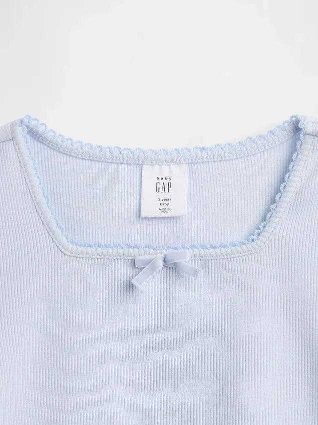 Ensemble pour bébé & enfant en maille côtelée et tulle