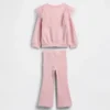 Ensemble pour bébé & enfant : sweat-shirt en tulle et legging évasé en maille côtelée