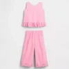Ensemble pour bébé & enfant à volants et œillets