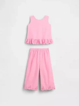 Ensemble pour bébé & enfant à volants et œillets