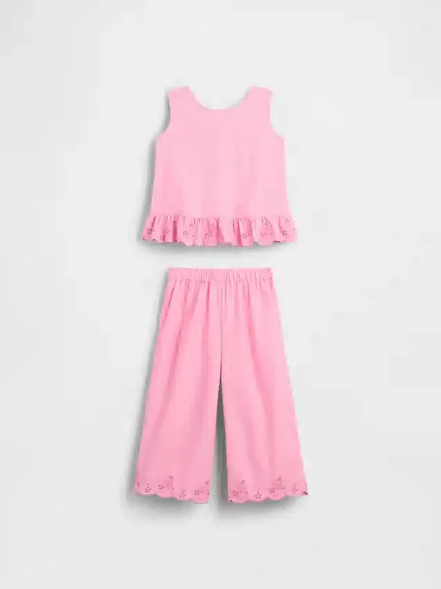 Ensemble pour bébé & enfant à volants et œillets