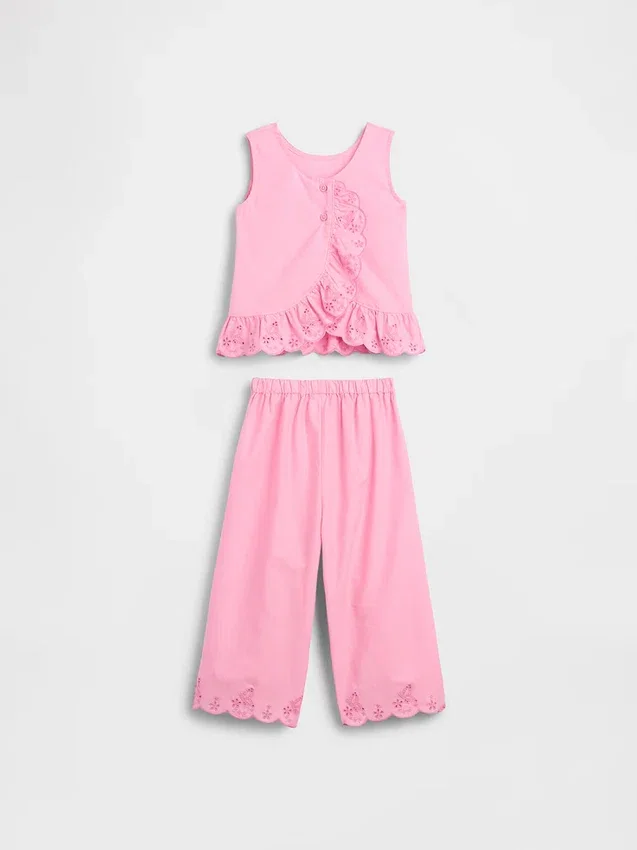 Ensemble pour bébé & enfant à volants et œillets