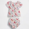 Ensemble pour bébé à motifs floraux
