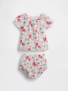 Ensemble pour bébé à motifs floraux