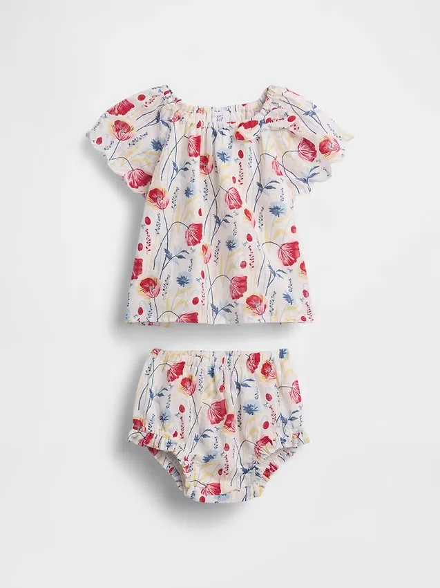 Ensemble pour bébé à motifs floraux