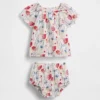 Ensemble pour bébé à motifs floraux
