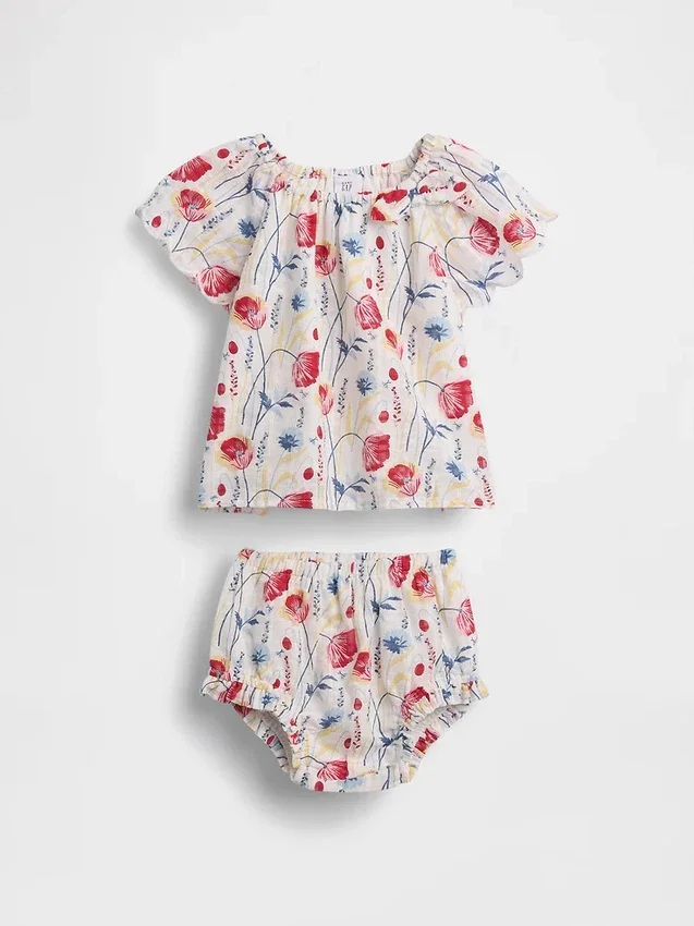 Ensemble pour bébé à motifs floraux