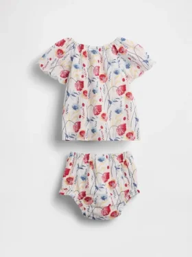 Ensemble pour bébé à motifs floraux