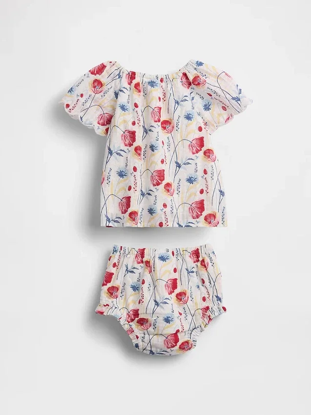 Ensemble pour bébé à motifs floraux