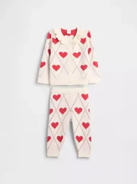 Ensemble pull à col volanté pour bébé
