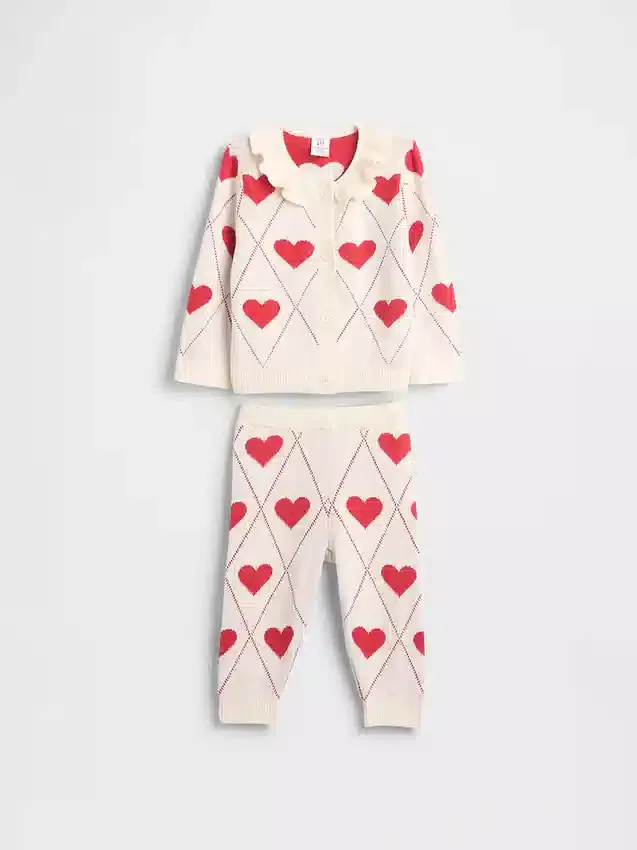Ensemble pull à col volanté pour bébé
