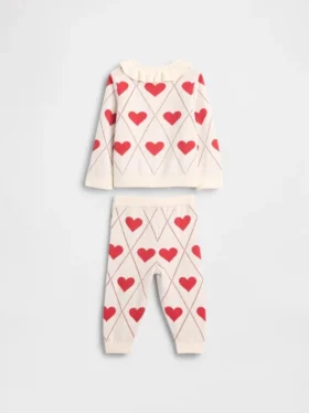 Ensemble pull à col volanté pour bébé