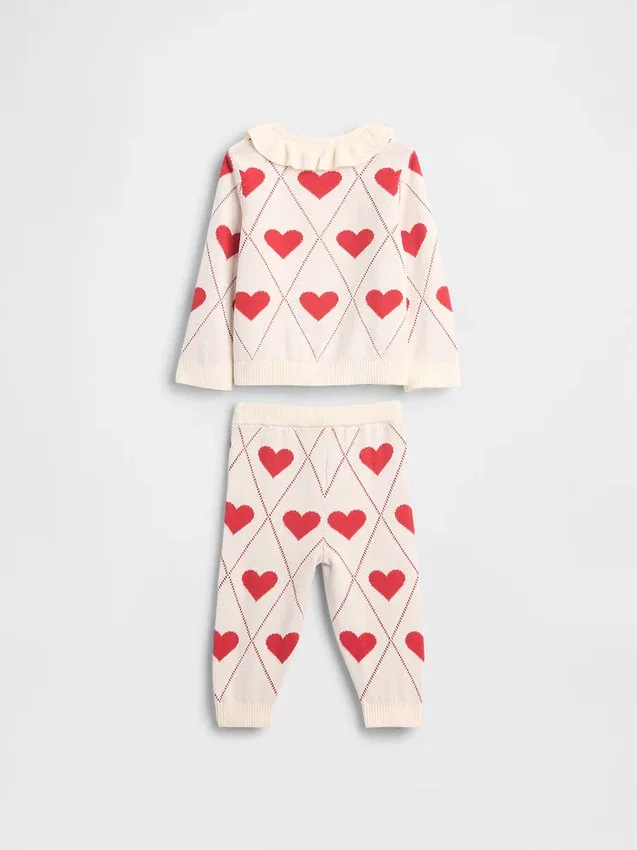 Ensemble pull à col volanté pour bébé