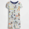 Ensemble pyjama court « Beach Dogs » en coton brossé bio pour Bébé & Enfant