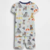 Ensemble pyjama court « Beach Dogs » en coton brossé bio pour Bébé & Enfant