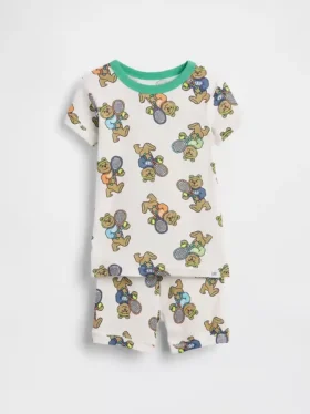 Ensemble pyjama court Brannan Bear en coton brossé bio pour Bébé & Enfant