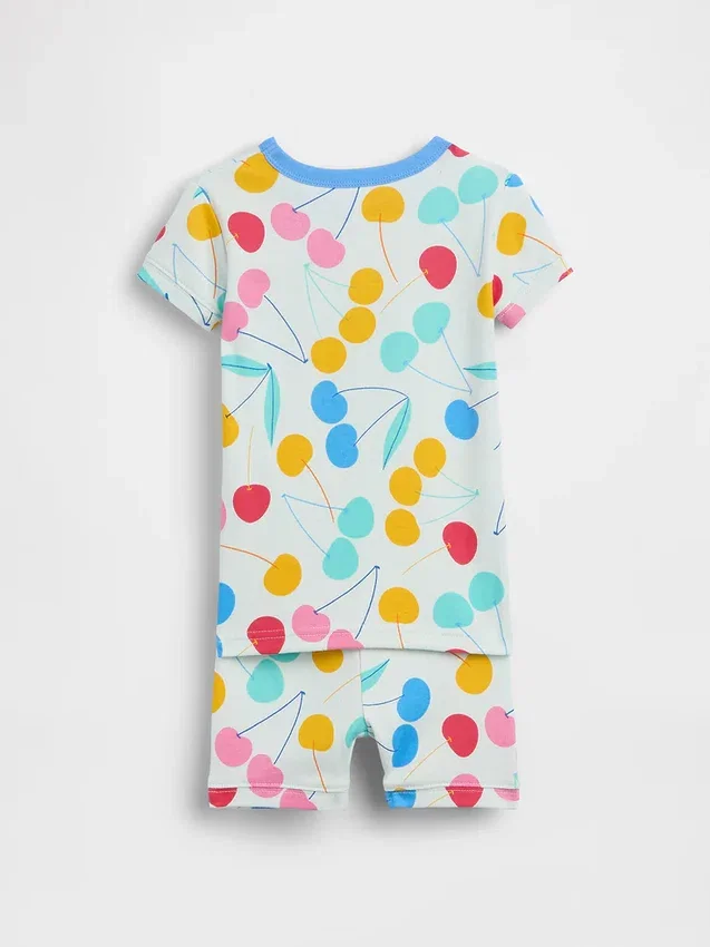 Ensemble pyjama court en coton brossé bio « Cherry » pour Bébé & Enfant