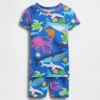 Ensemble pyjama court en coton brossé bio « Créatures marines » pour Bébé & Enfant