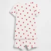 Ensemble pyjama court en coton brossé bio « Fraise » pour Bébé & Enfant
