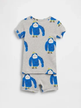 Ensemble pyjama court en coton brossé bio « Gorilla » pour Bébé & Enfant