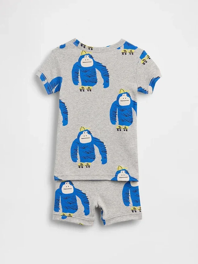 Ensemble pyjama court en coton brossé bio « Gorilla » pour Bébé & Enfant