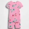 Ensemble pyjama court en coton brossé bio « Homard » pour Bébé & Enfant