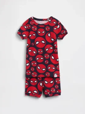 Ensemble pyjama court en coton brossé bio Marvel pour Bébé & Enfant