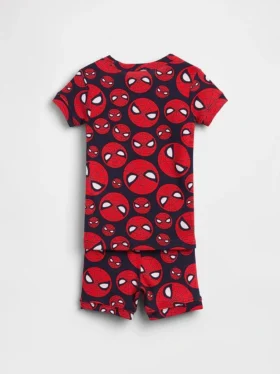 Ensemble pyjama court en coton brossé bio Marvel pour Bébé & Enfant
