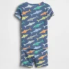 Ensemble pyjama court en coton brossé bio pour Bébé & Enfant, motif requin