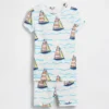 Ensemble pyjama court en coton brossé bio pour Bébé & Enfant, motif voilier