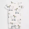 Ensemble pyjama court en coton brossé bio « Scooter Seagull » pour Bébé & Enfant