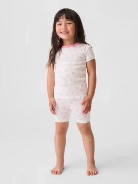 Ensemble pyjama court en coton brossé bio « Seashell » pour Bébé & Enfant