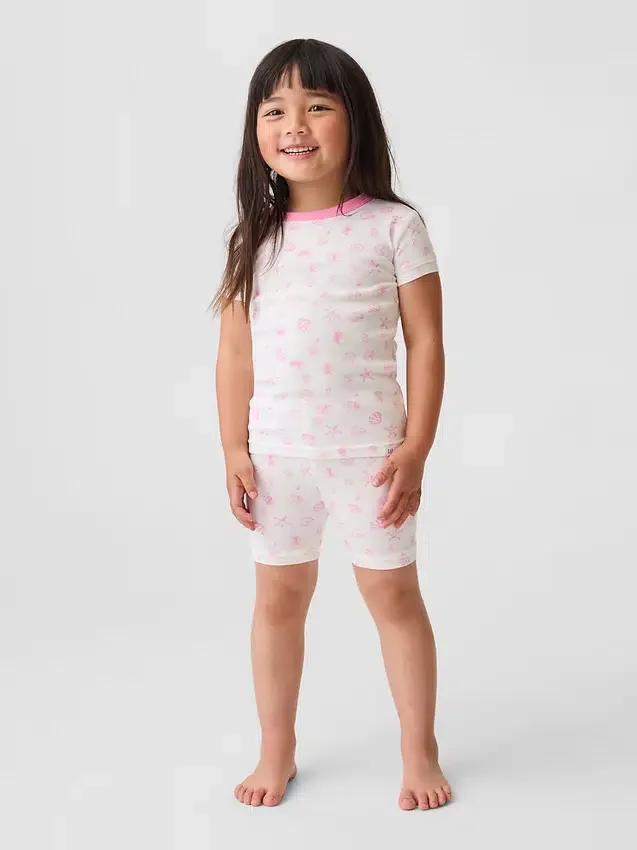 Ensemble pyjama court en coton brossé bio « Seashell » pour Bébé & Enfant