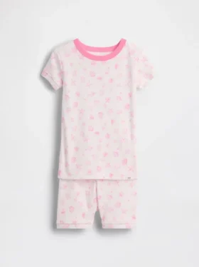 Ensemble pyjama court en coton brossé bio « Seashell » pour Bébé & Enfant