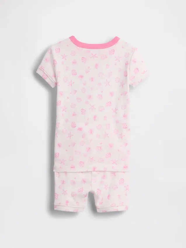 Ensemble pyjama court en coton brossé bio « Seashell » pour Bébé & Enfant