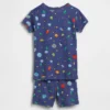 Ensemble pyjama court en coton brossé bio « Space Aliens » pour Bébé & Enfant