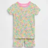 Ensemble pyjama court à fleurs en coton brossé bio pour Bébé & Enfant