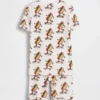 Ensemble pyjama court pour enfant en coton brossé bio « Hot Dog »