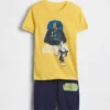 Ensemble pyjama court pour enfant Star Wars en coton brossé bio