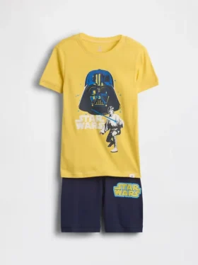 Ensemble pyjama court pour enfant Star Wars en coton brossé bio