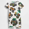 Ensemble pyjama court pour enfants et bébés en coton brossé bio Hot Wheels