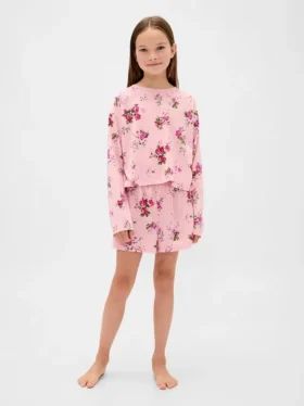 Ensemble pyjama court recyclé pour enfants