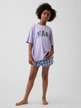 Ensemble pyjama court recyclé pour enfants