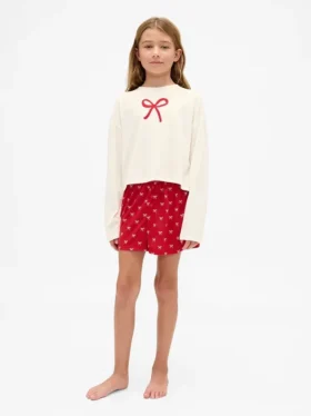 Ensemble pyjama court recyclé pour enfants
