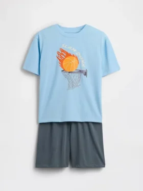 Ensemble pyjama court recyclé pour enfants