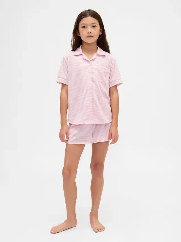 Ensemble pyjama court recyclé pour enfants