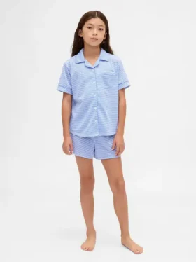 Ensemble pyjama court recyclé pour enfants