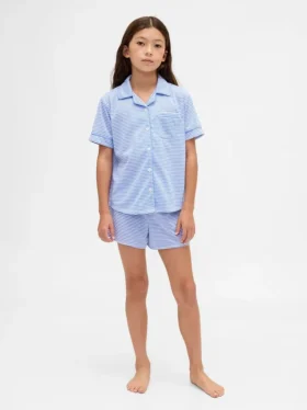 Ensemble pyjama court recyclé pour enfants